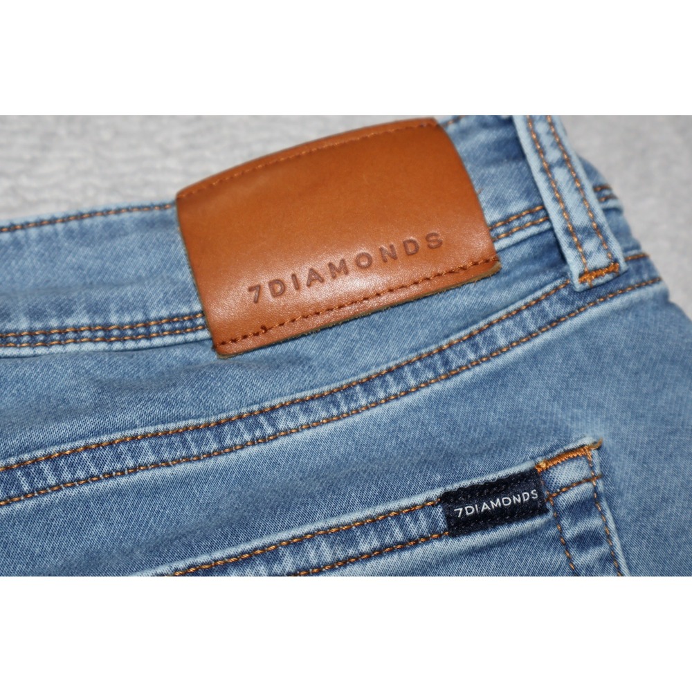 7 Diamonds Generation Denim Athletic Fit Mens 36x34 Blue Stretch Jeans STP-1294